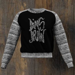 Sweatshirt DimsDraw noir et blanc – Fusion d’art urbain et de culture africaine, avec motifs uniques et imprimé all-over. Style audacieux et confort premium.