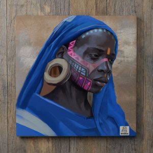 Indigo Queen (Femme au tissu bleu)